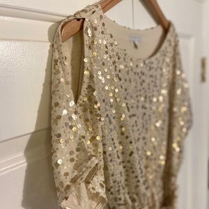 NWOT - New York & Co. sequin cold shoulder dress